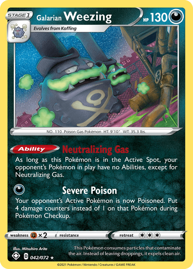 Galarian Weezing Pokémon card