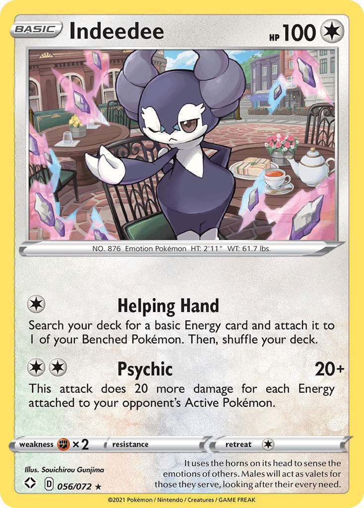 Indeedee Pokémon card