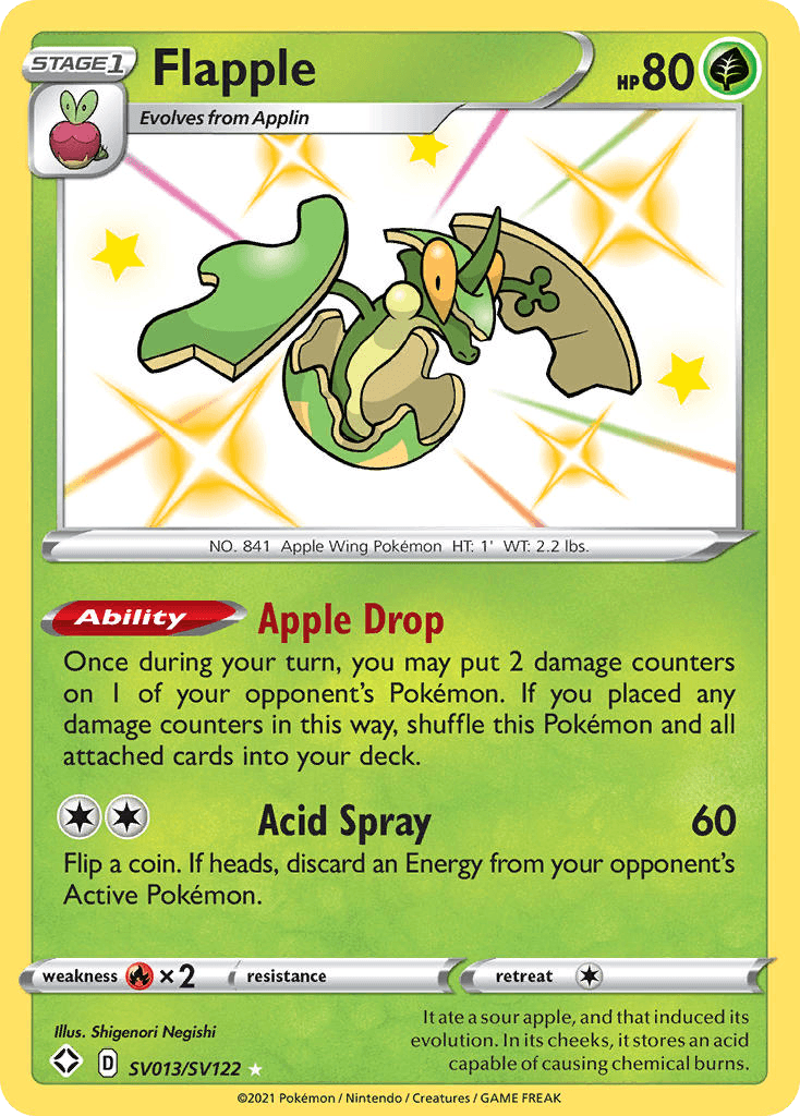 Flapple Pokémon card
