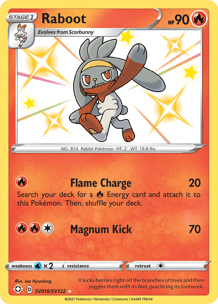 Raboot Pokémon card