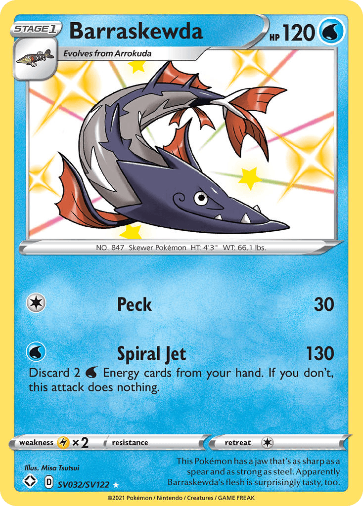Barraskewda Pokémon card