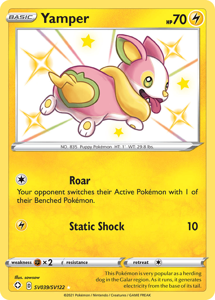 Yamper Pokémon card