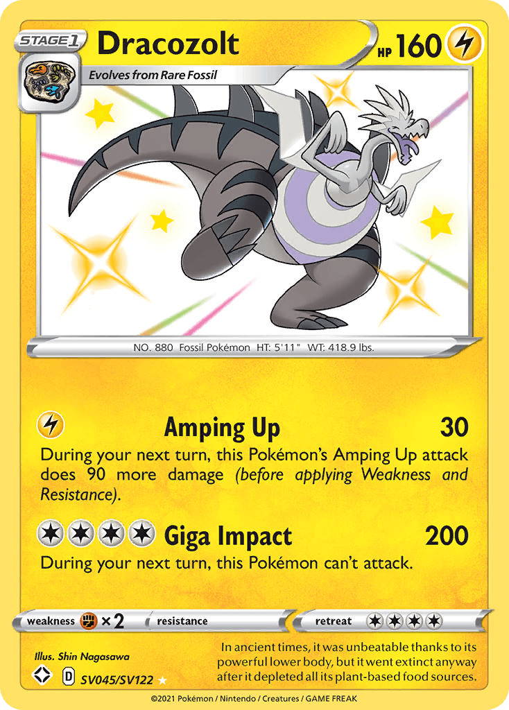 Dracozolt Pokémon card