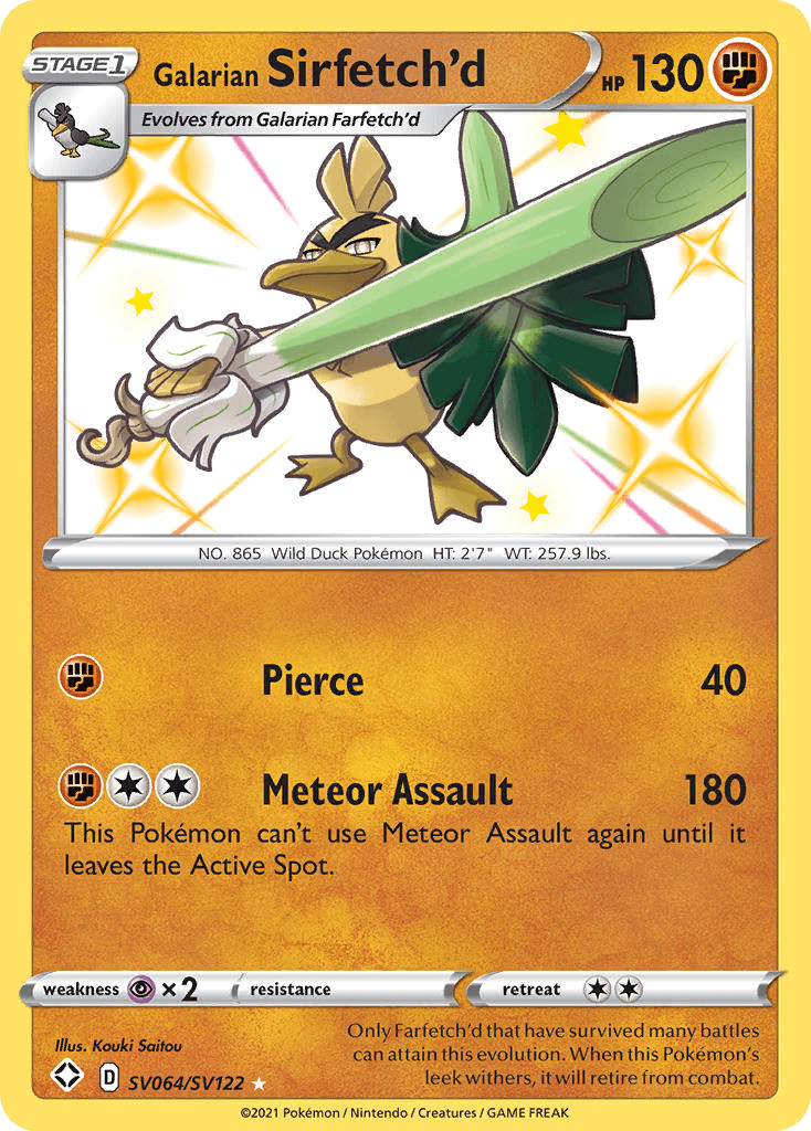 Galarian Sirfetch'd Pokémon card