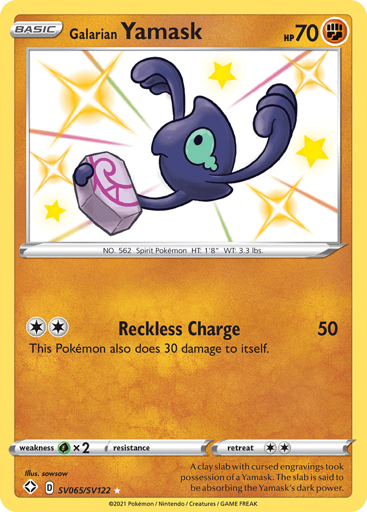 Galarian Yamask Pokémon card