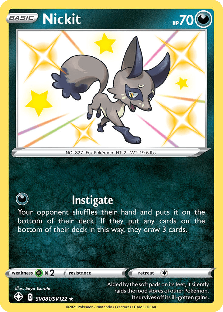 Nickit Pokémon card