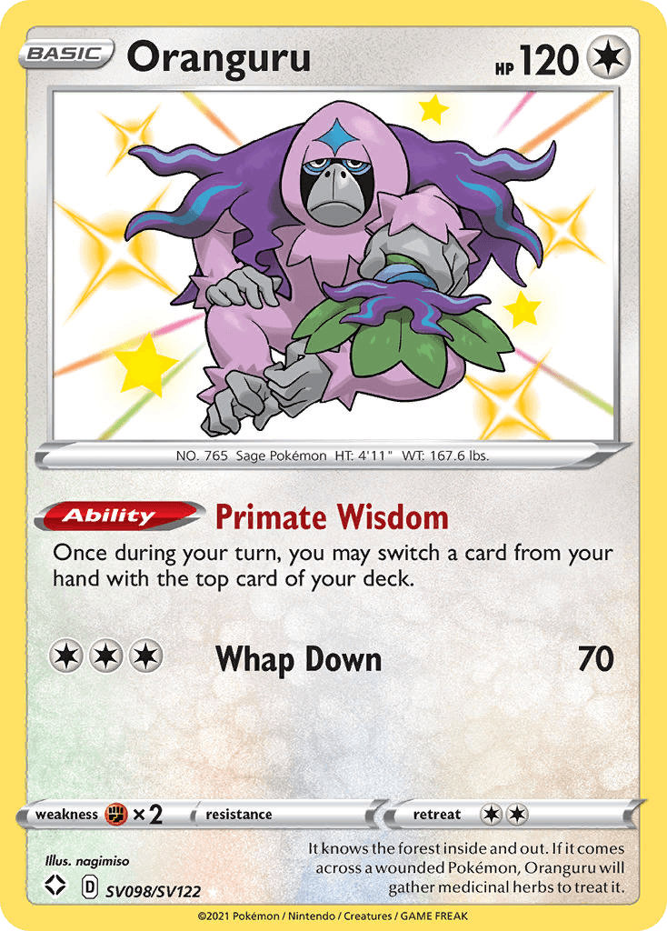 Oranguru Pokémon card