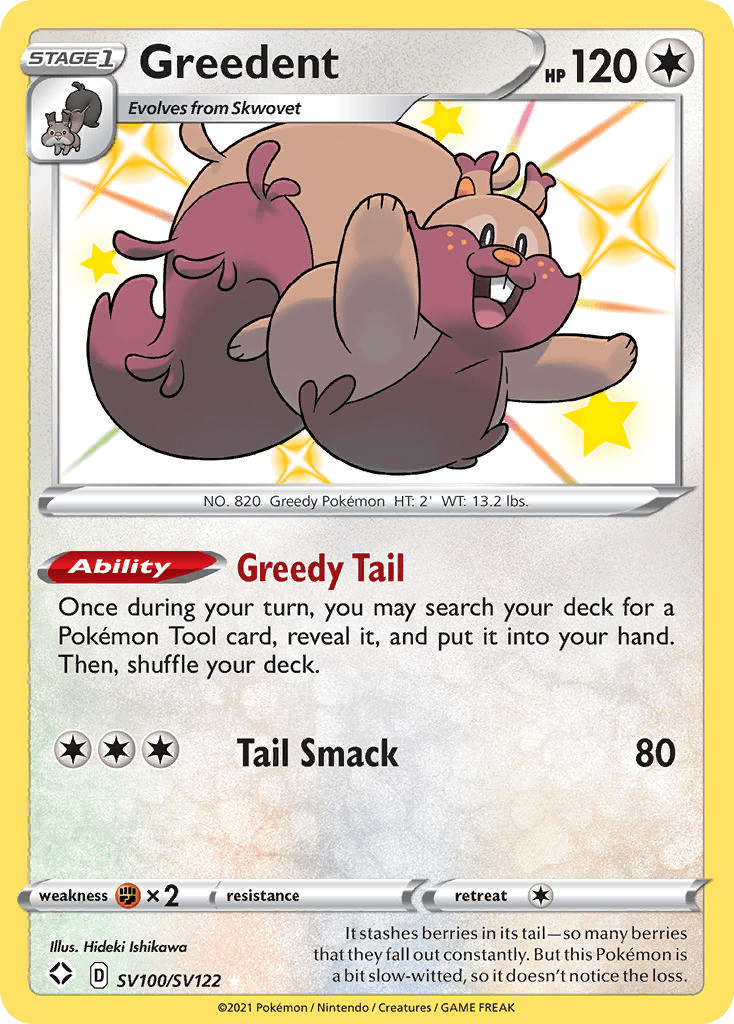 Greedent Pokémon card