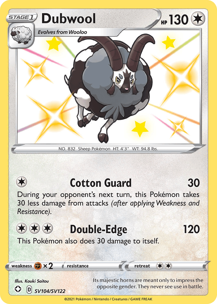 Dubwool Pokémon card