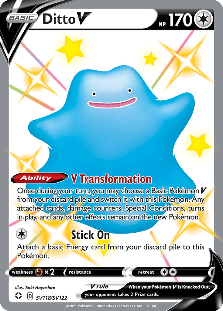 Ditto V Pokémon card