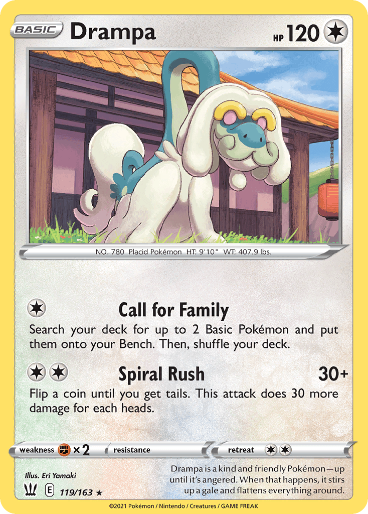 Drampa Pokémon card