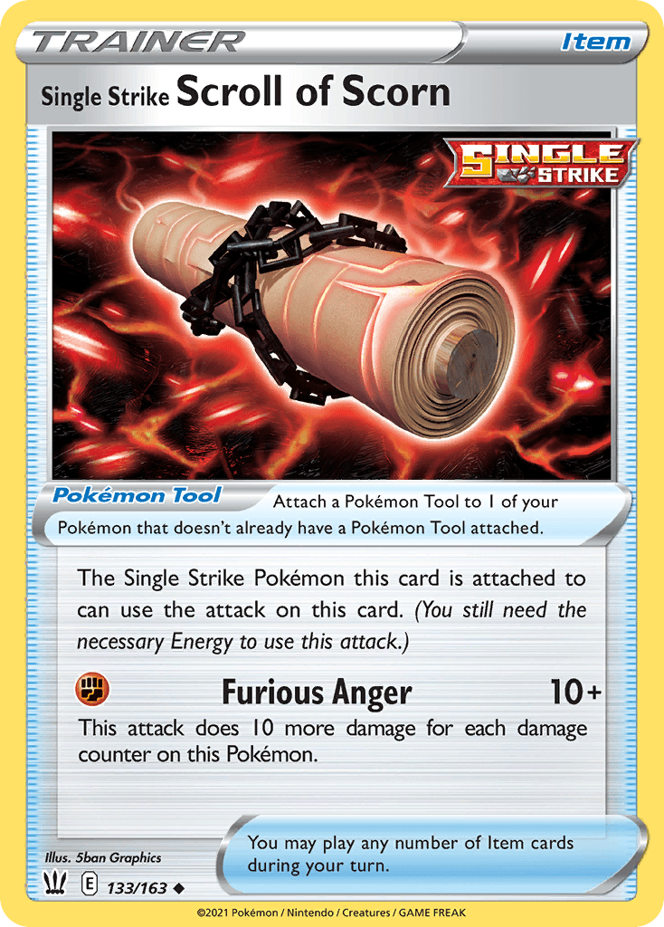 Single Strike Scroll of Scorn Pokémon card