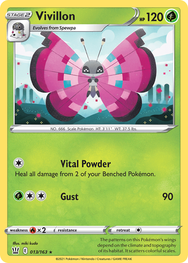 Vivillon Pokémon card