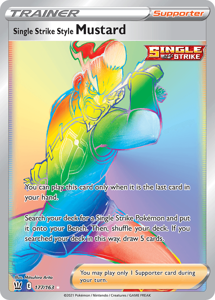 Single Strike Style Mustard Pokémon card