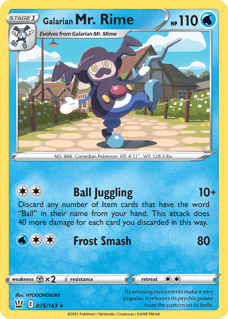Galarian Mr. Rime Pokémon card