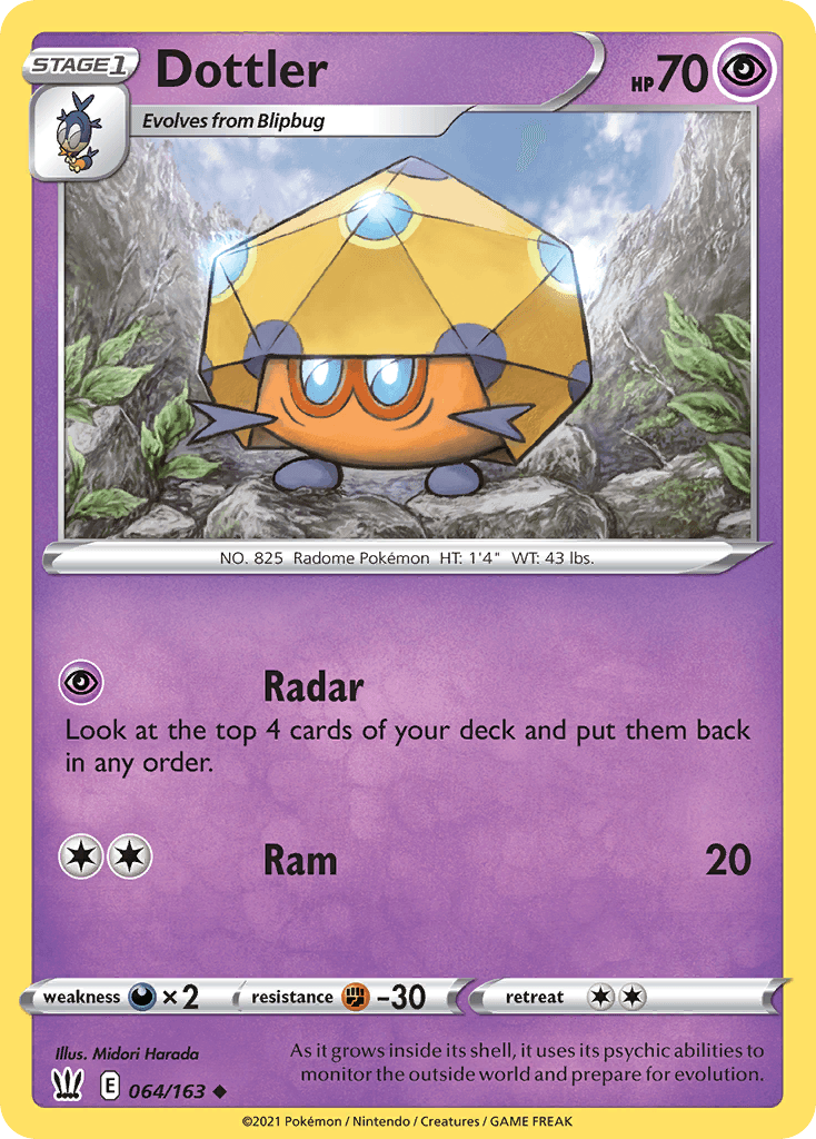 Dottler Pokémon card