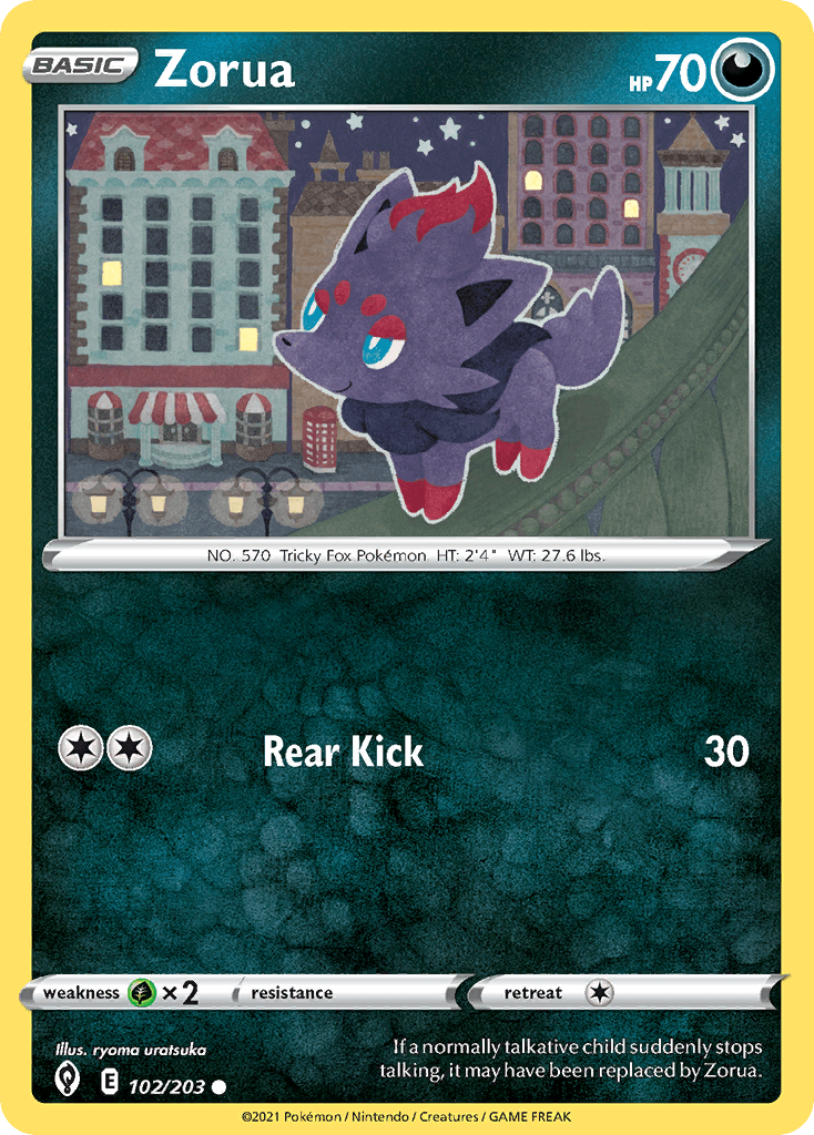 Zorua Pokémon card