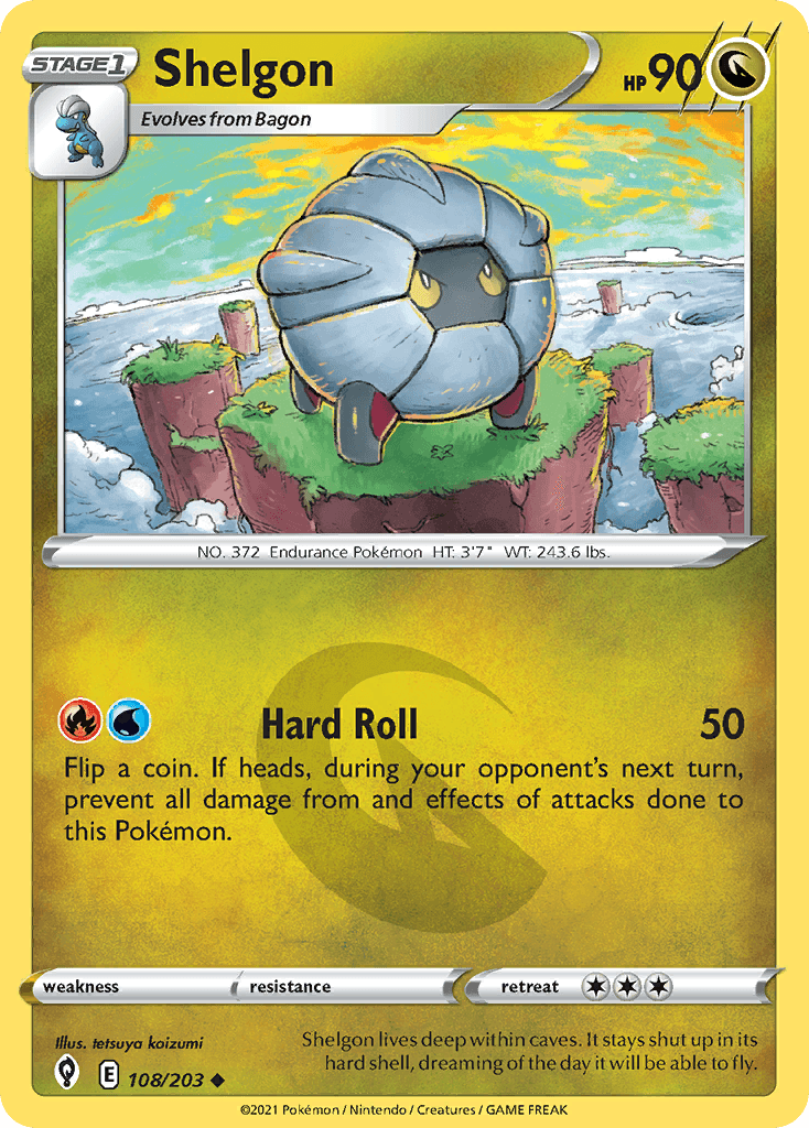 Shelgon Pokémon card