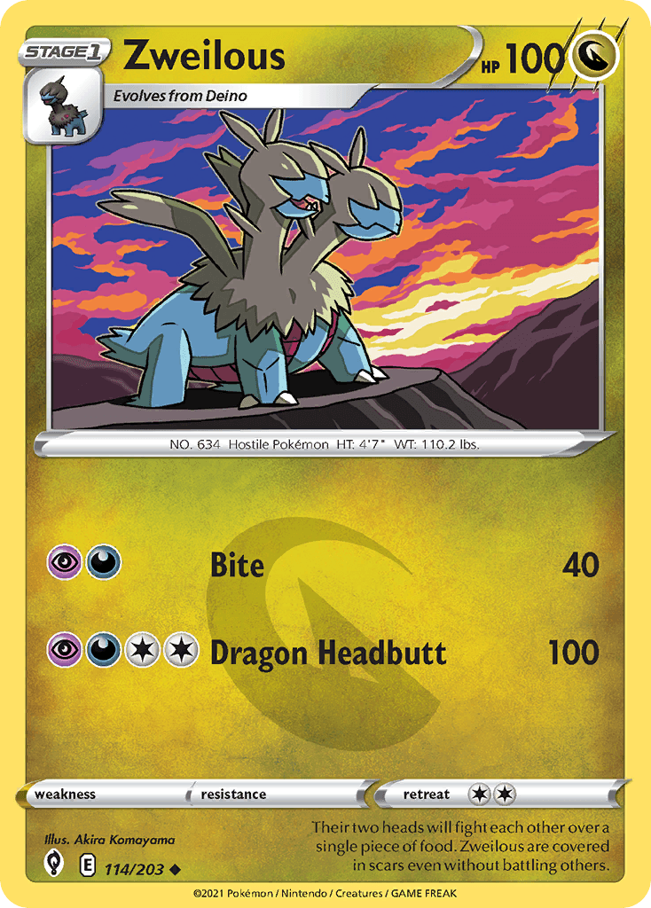 Zweilous Pokémon card