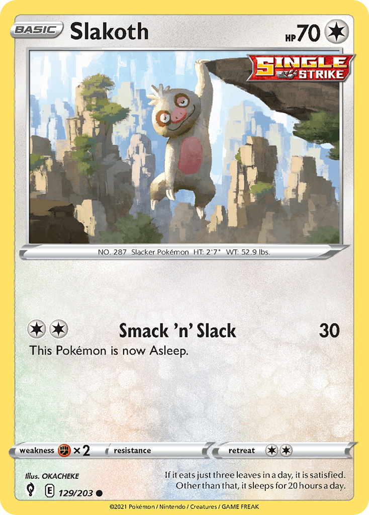 Slakoth Pokémon card