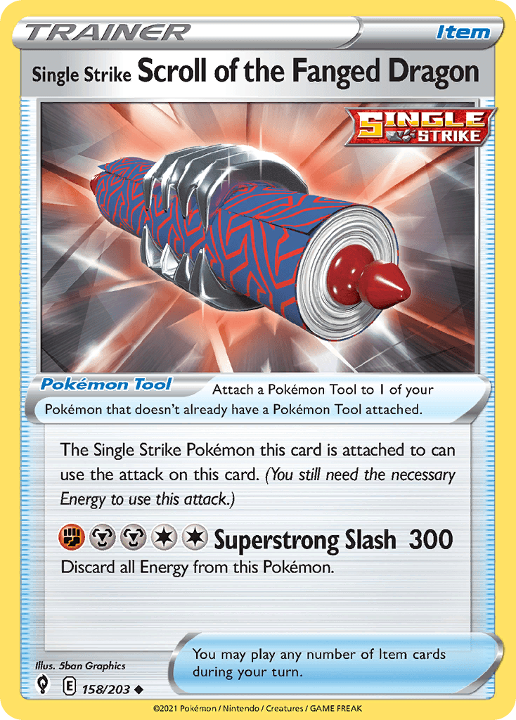 Single Strike Scroll of the Fanged Dragon Pokémon card