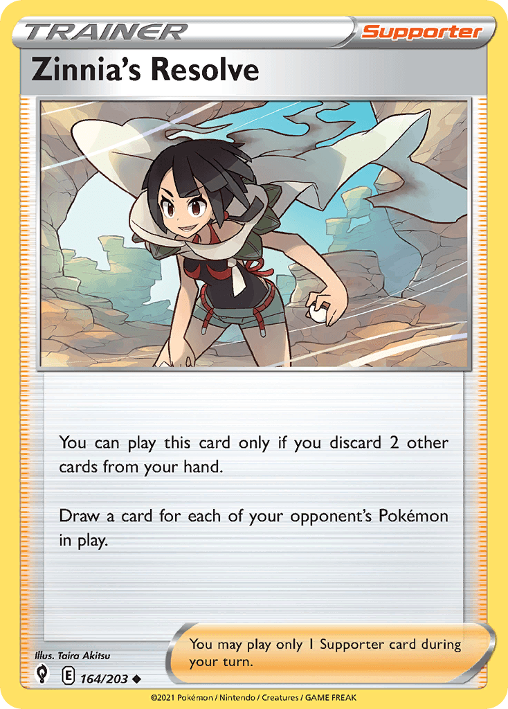 Zinnia's Resolve Pokémon card