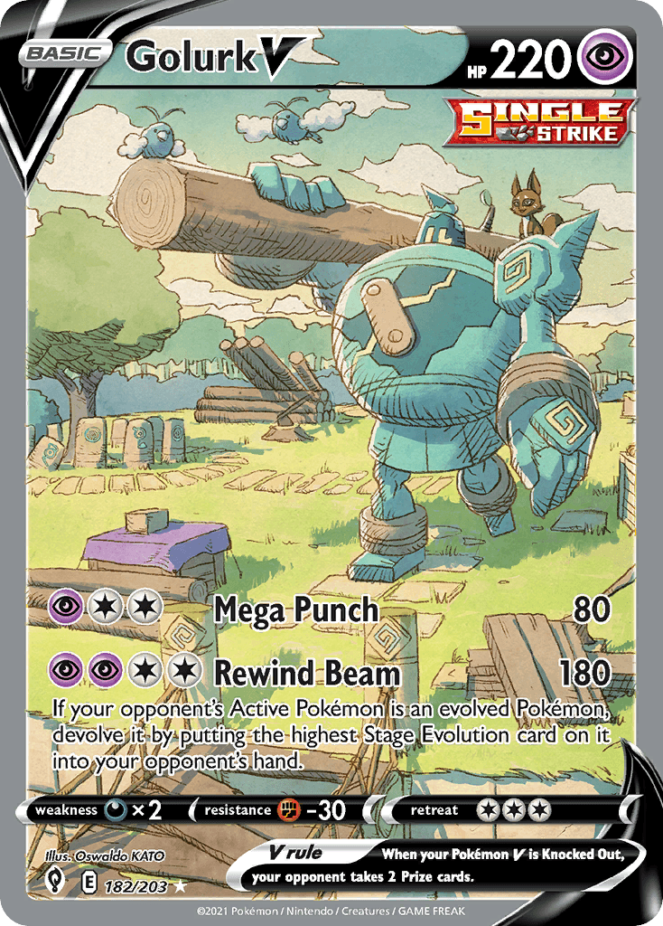 Golurk V Pokémon card