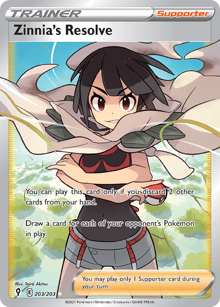 Zinnia's Resolve Pokémon card