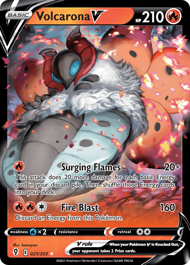 Volcarona V Pokémon card
