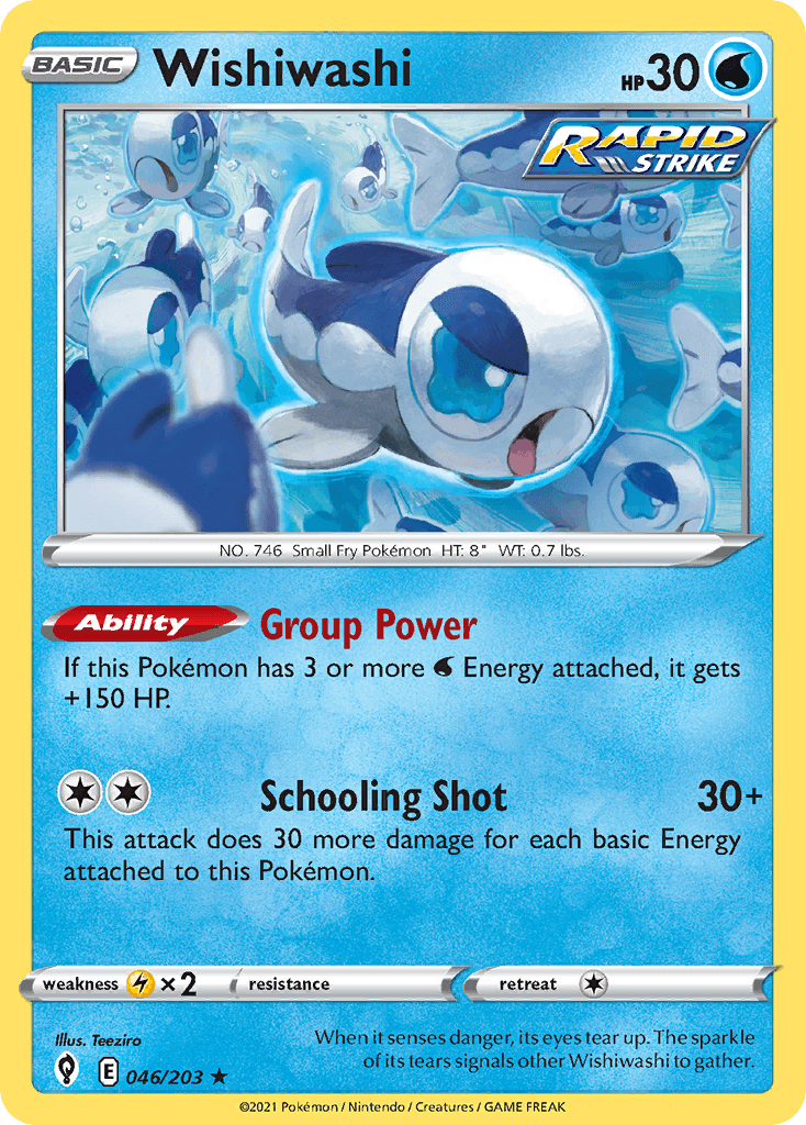 Wishiwashi Pokémon card