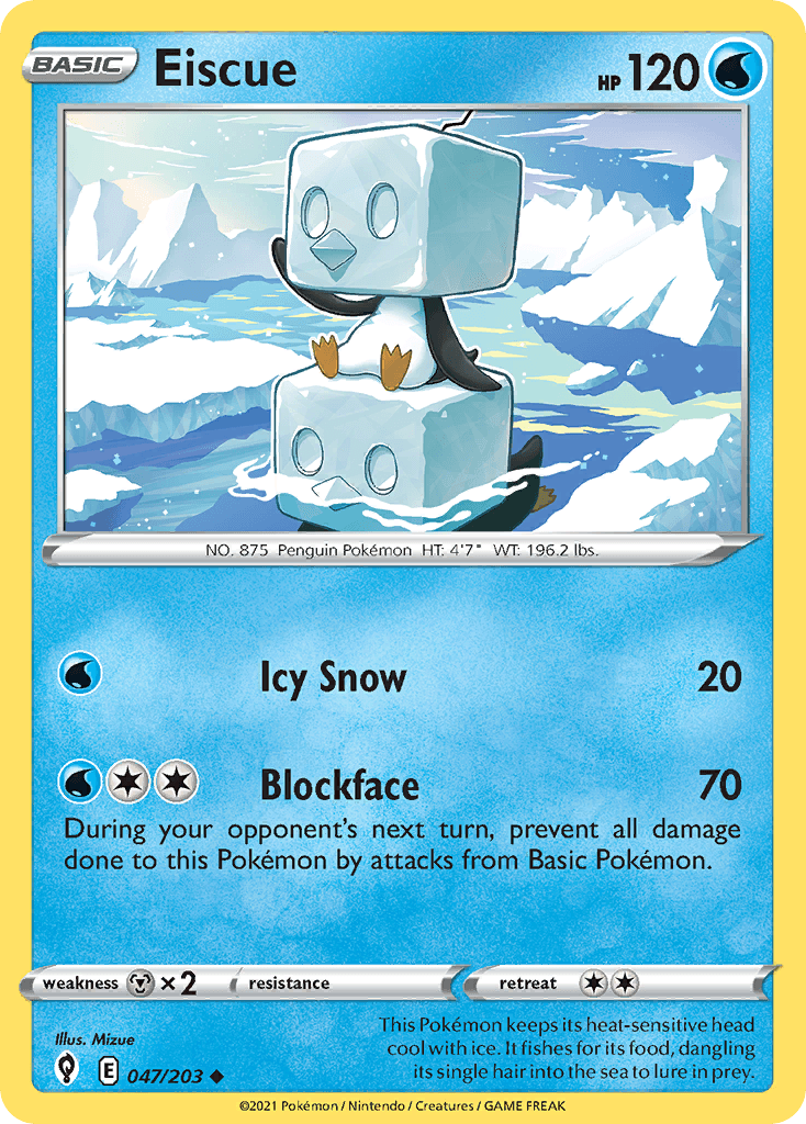Eiscue Pokémon card