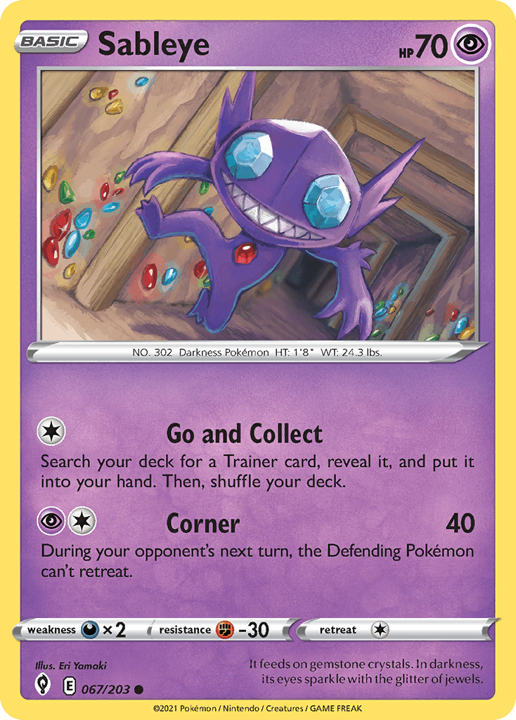 Sableye Pokémon card
