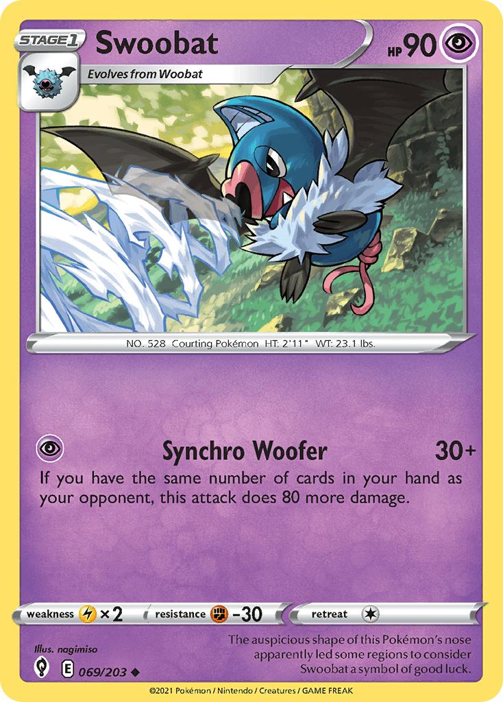 Swoobat Pokémon card