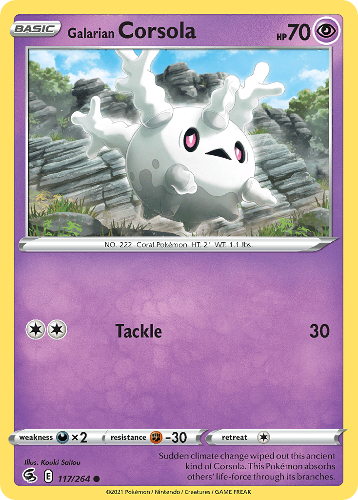 Galarian Corsola Pokémon card