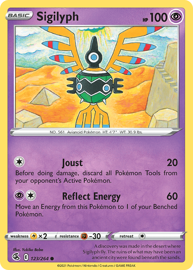 Sigilyph Pokémon card