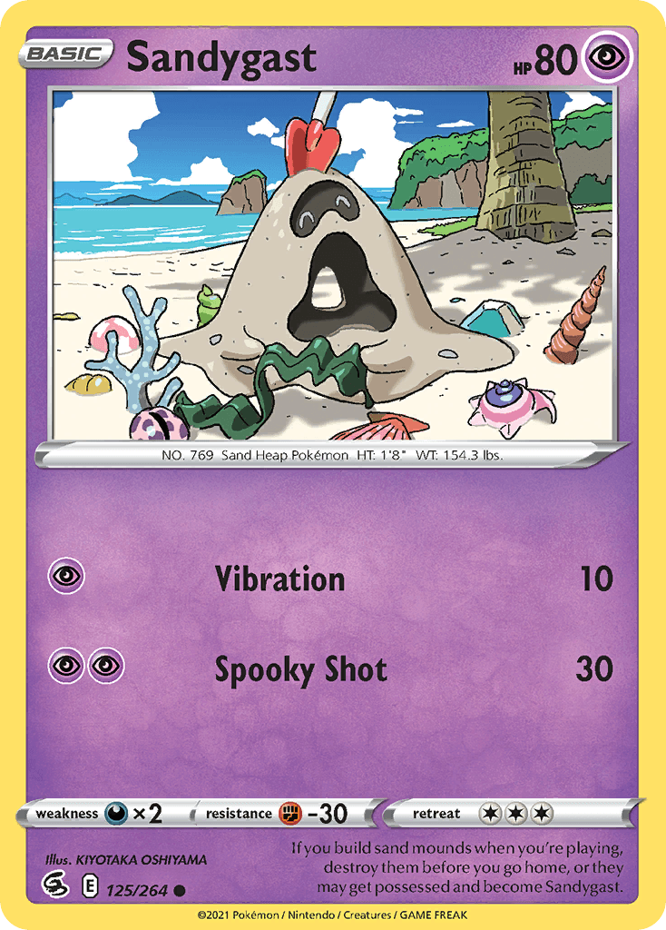 Sandygast Pokémon card
