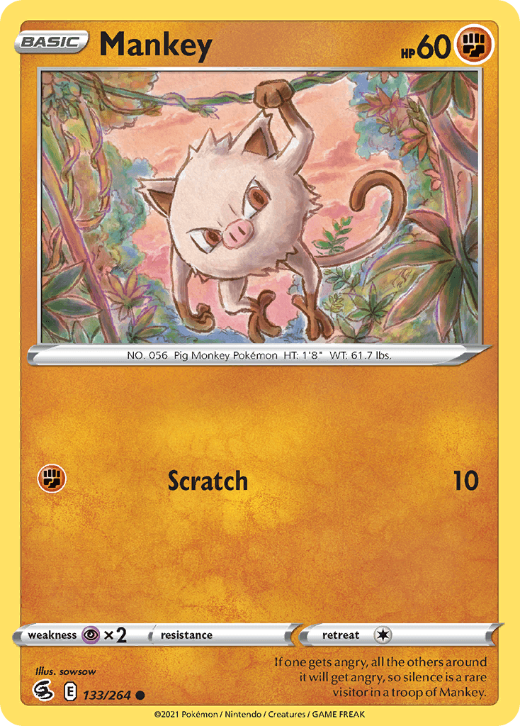 Mankey Pokémon card