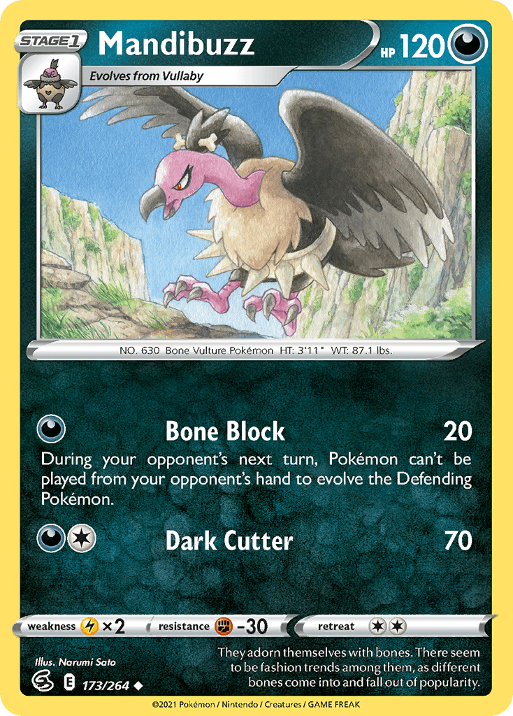 Mandibuzz Pokémon card