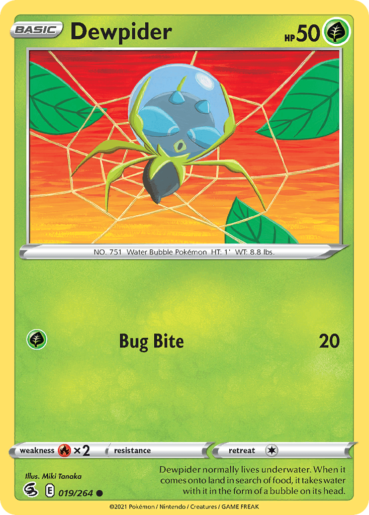 Dewpider Pokémon card