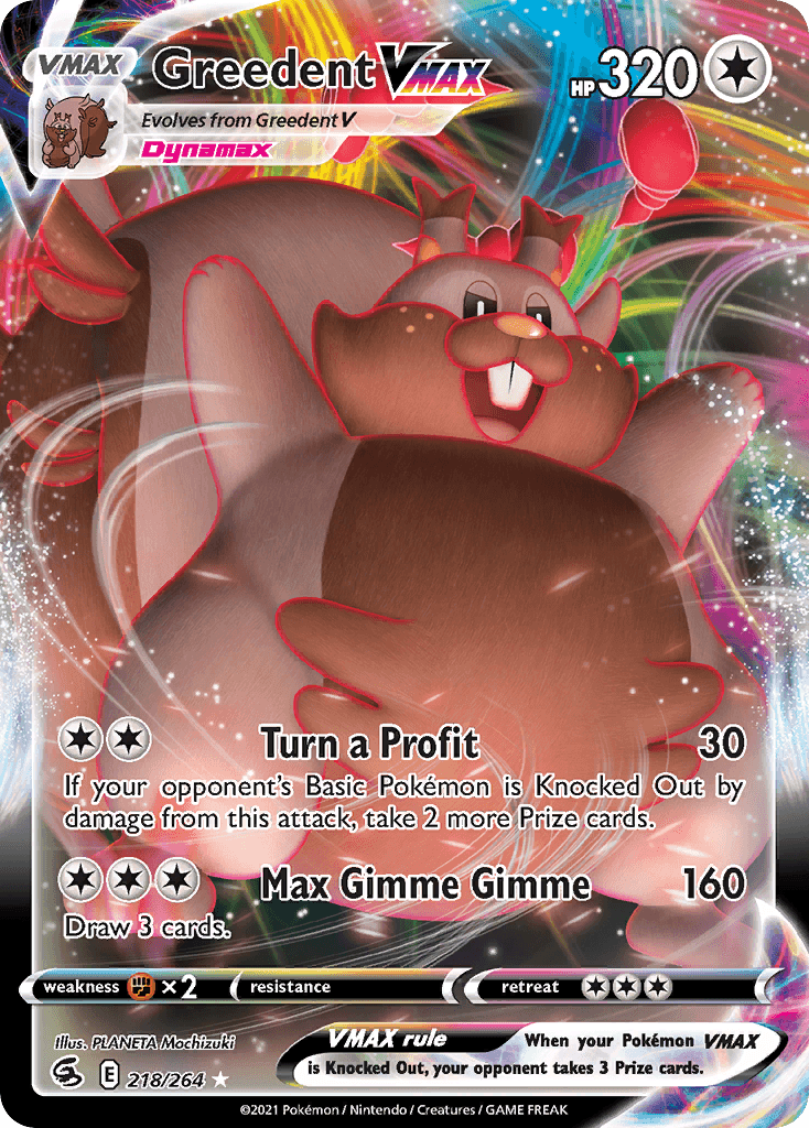 Greedent VMAX Pokémon card