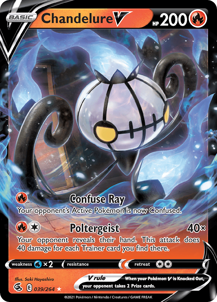Chandelure V Pokémon card
