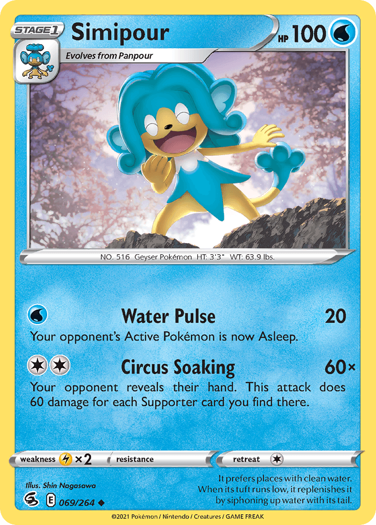 Simipour Pokémon card
