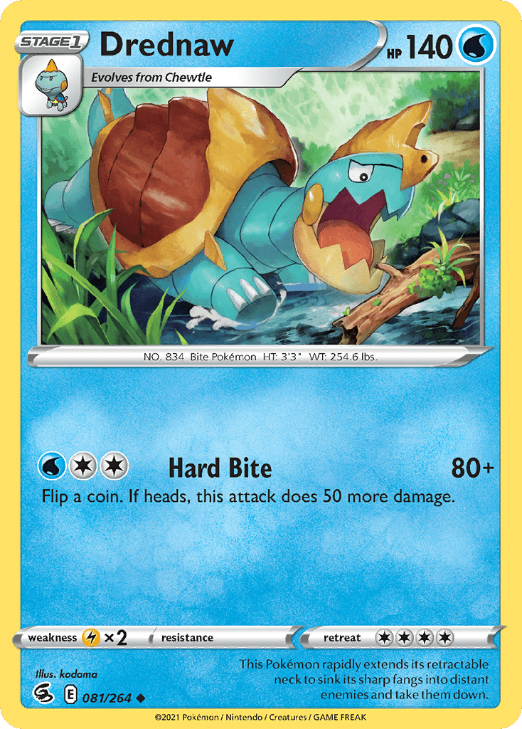 Drednaw Pokémon card