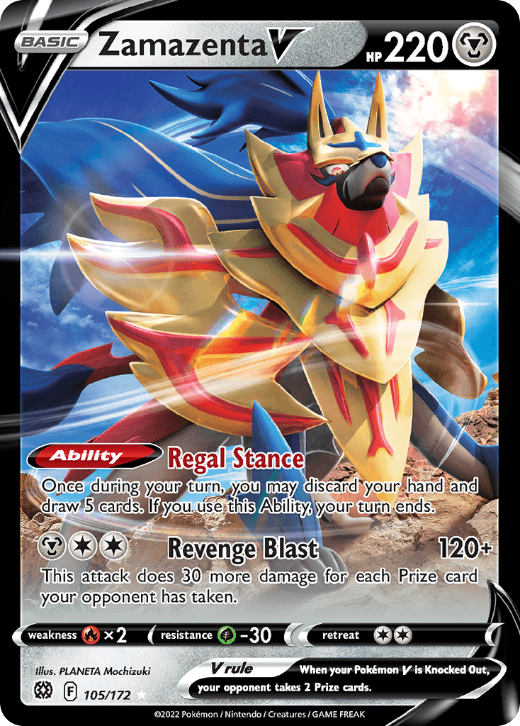 Zamazenta V Pokémon card