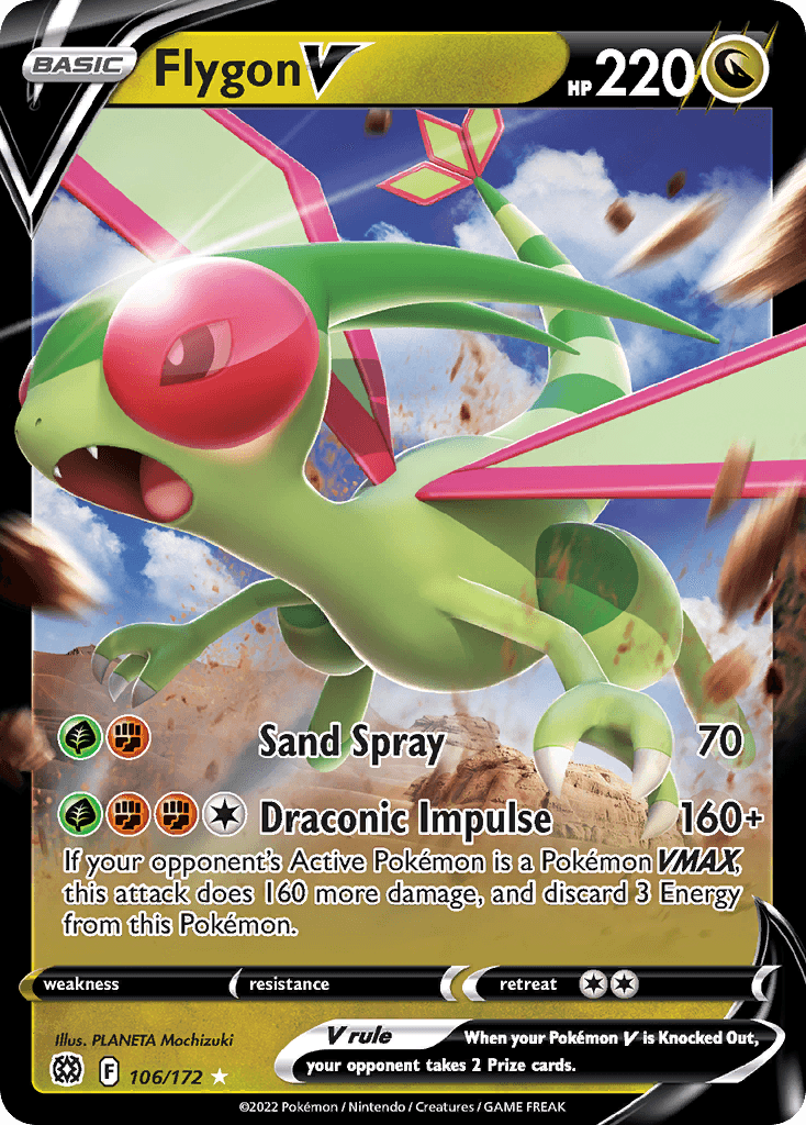 Flygon V Pokémon card