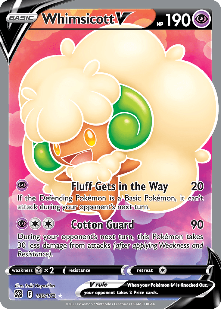 Whimsicott V Pokémon card