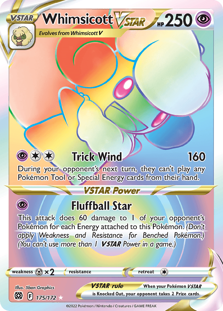 Whimsicott VSTAR Pokémon card
