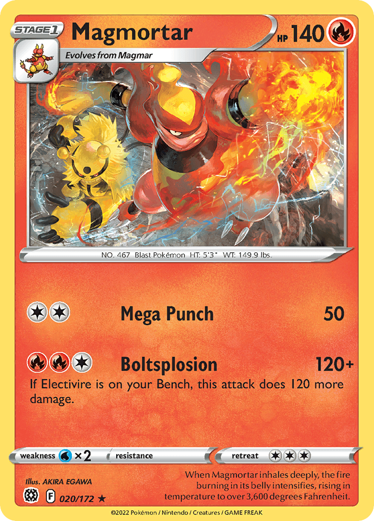 Magmortar Pokémon card