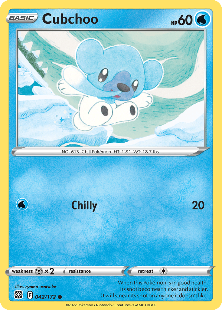 Cubchoo Pokémon card