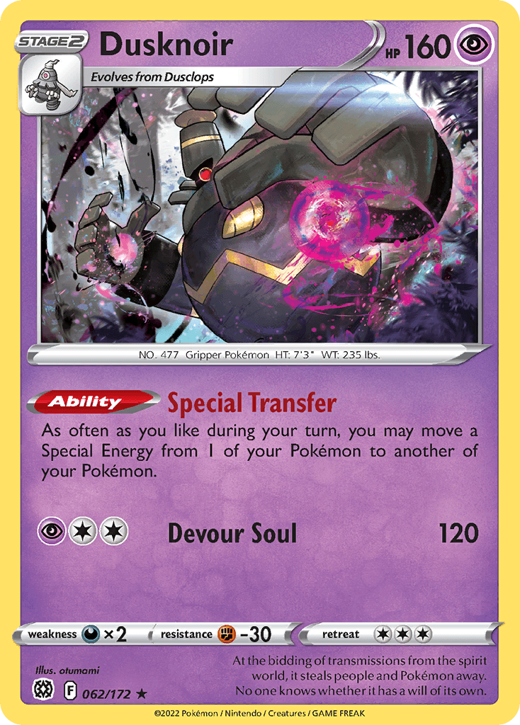 Dusknoir Pokémon card